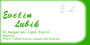 evelin lubik business card